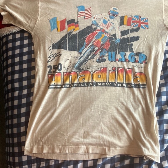 VTG 70s/80s Motocross Unadilla Distressed Shirt - Picture 8 of 11